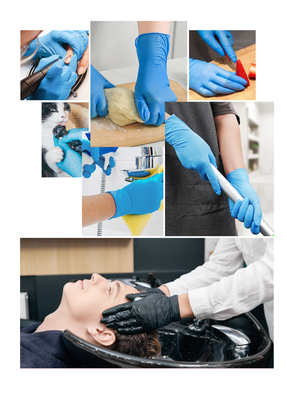 clear disposable gloves