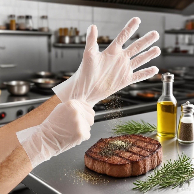 Disposable non latex plastic gloves for food TPE