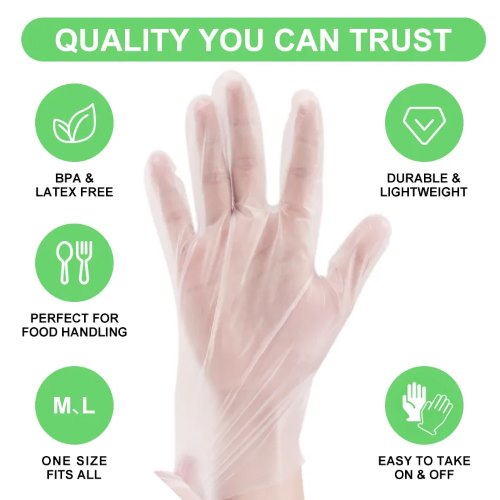 Textured Clear TPE Gloves