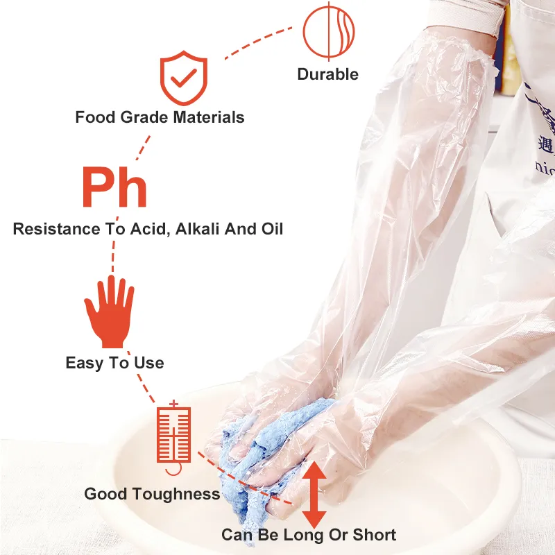 long sleeve plastic gloves
