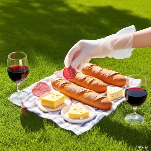 transparent catering glove in LDPE food contact