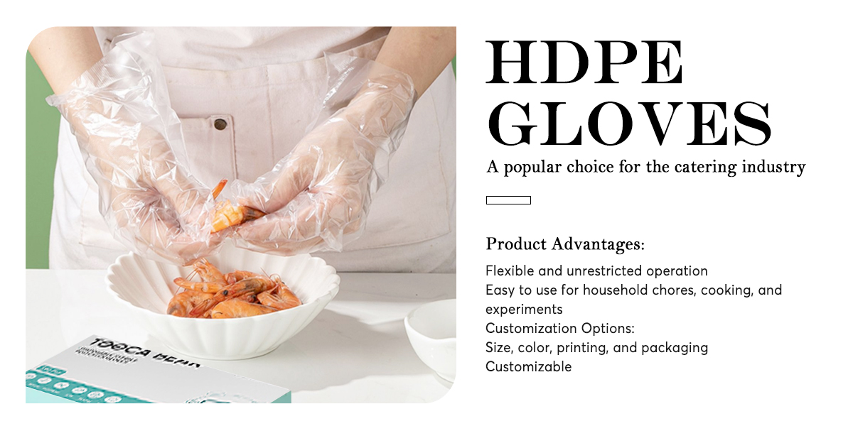 manufacture PE GLOVE with customized logo