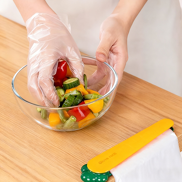 Poly Disposable Gloves with Hang Tabs Poly Disposable Gloves with Hang Tabs