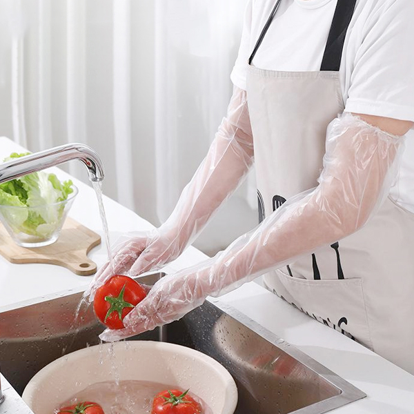 Clear Latex Free PE Disposable Gloves For Food Prep Clear Latex Free PE Disposable Gloves For Food Prep
