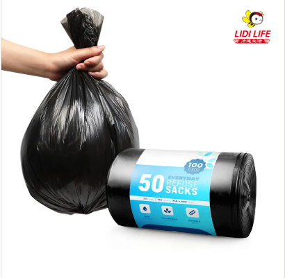 small black garbage bag