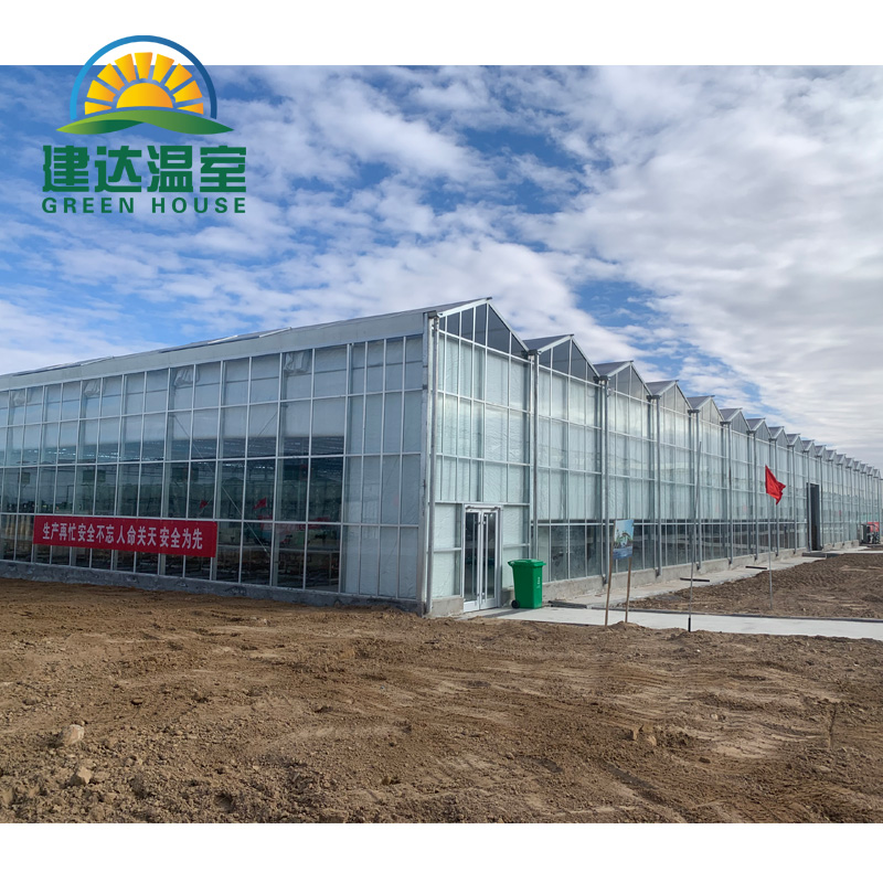 Tempered glass commercial greenhouse
