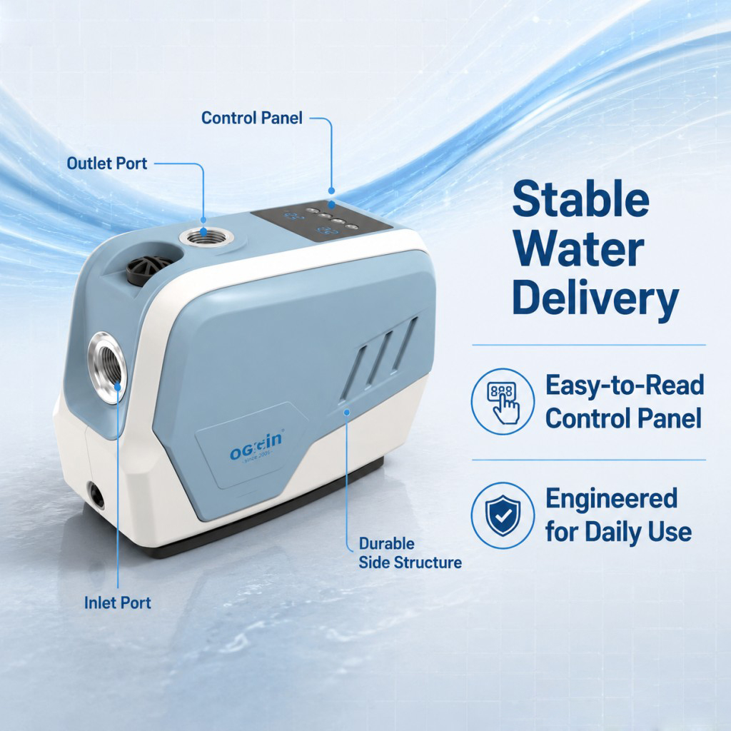 Variable-frequency whole-house booster pump