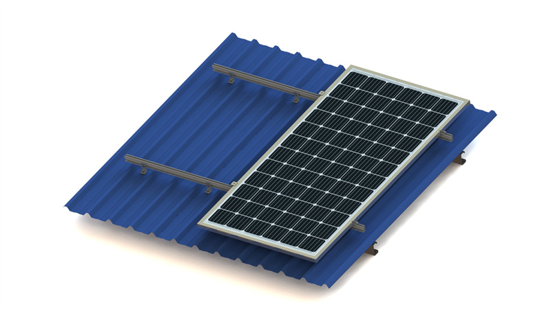 Sistema di montaggio solare per tetto in metallo trapezoidale a L