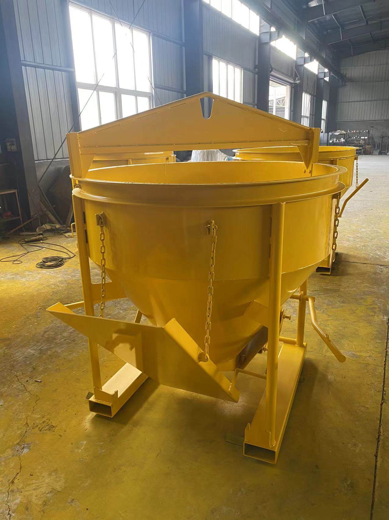 Croquettes en béton de capacités 1,5 CBM avec peinture jaune