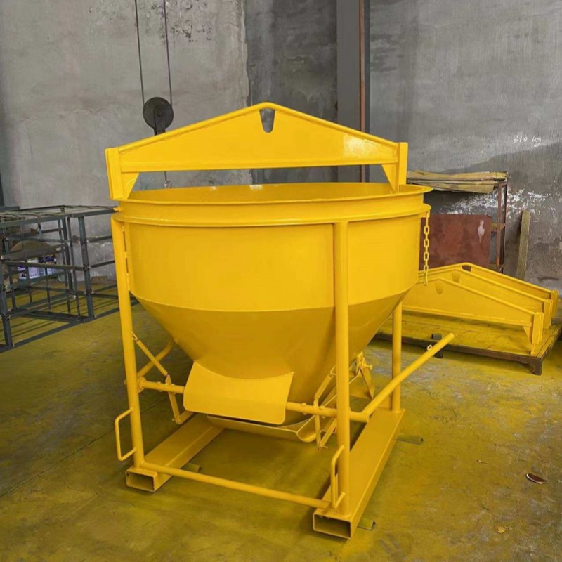 Croquettes en béton de capacités 1,5 CBM avec peinture jaune Croquettes en béton de capacités 1,5 CBM avec peinture jaune