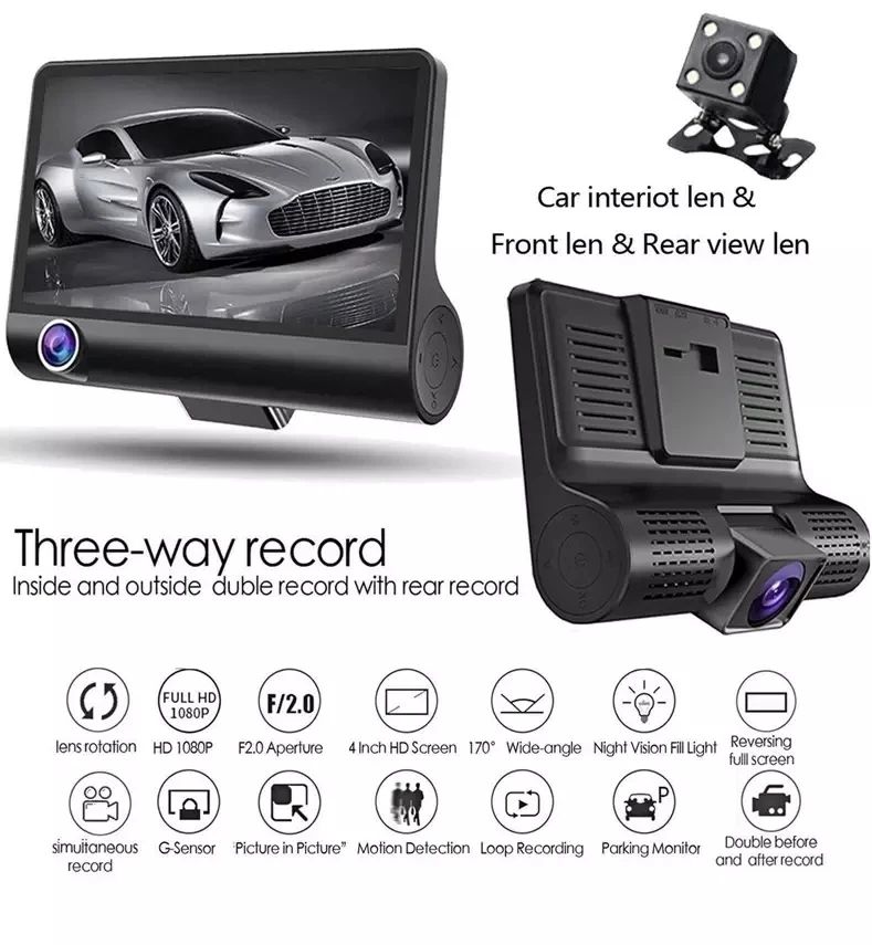 4in Screen Dash Cam