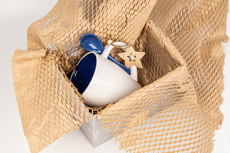 Сотовый лист крафт-бумаги, упаковочная подушка, бумажный лист для упаковки стеклянной косметики, винный материал