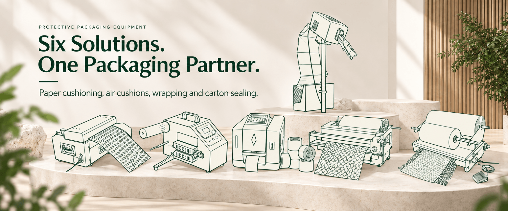 One-stop protective packaging machine