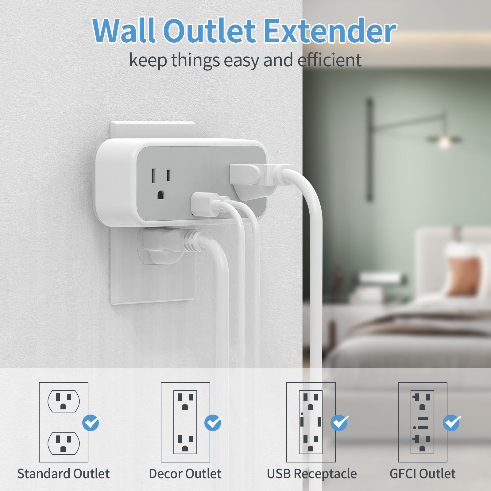 Multi Wall Tap With USB