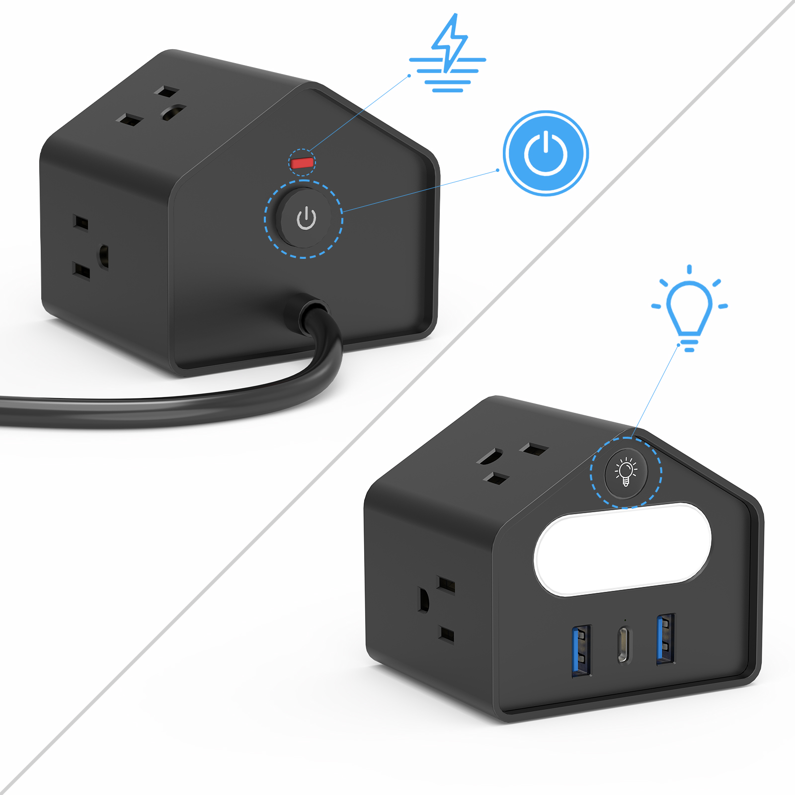 House-like Desktop Power Strip