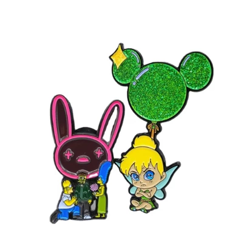 Wholesale Custom Metal Cute Cartoon Anime Soft Hard Enamel Cap Hat Collar Badges Lapel Pins For Clothes