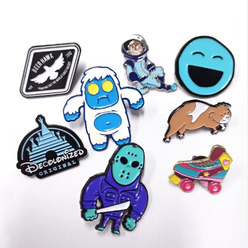Wholesale Custom Metal Cute Cartoon Anime Soft Hard Enamel Cap Hat Collar Badges Lapel Pins For Clothes