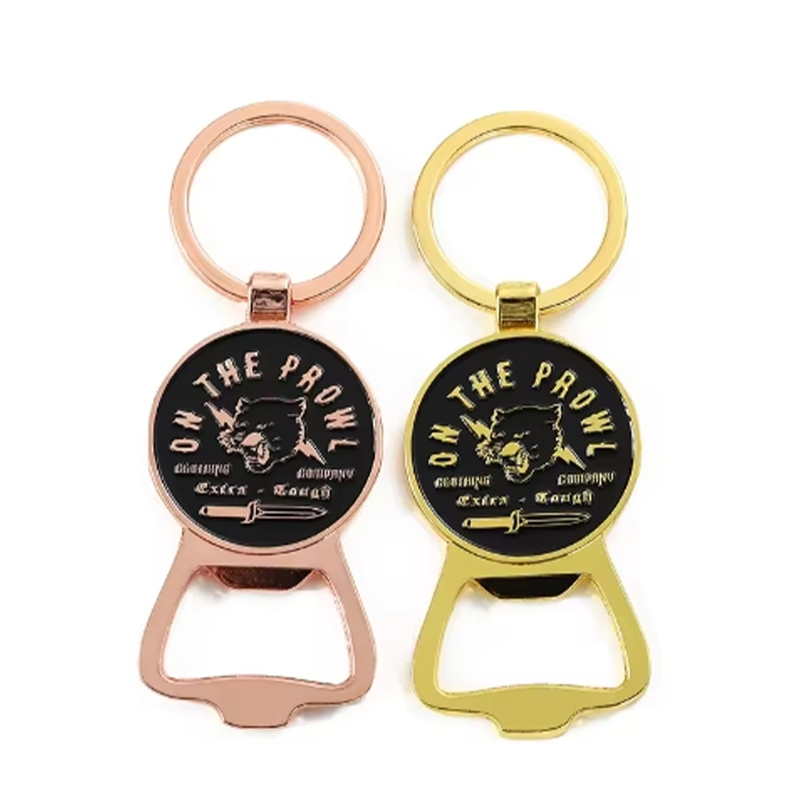 High Quality Zinc Alloy Die Casting Nickel Color Rotating Enamel Custom Metal Key Chains
