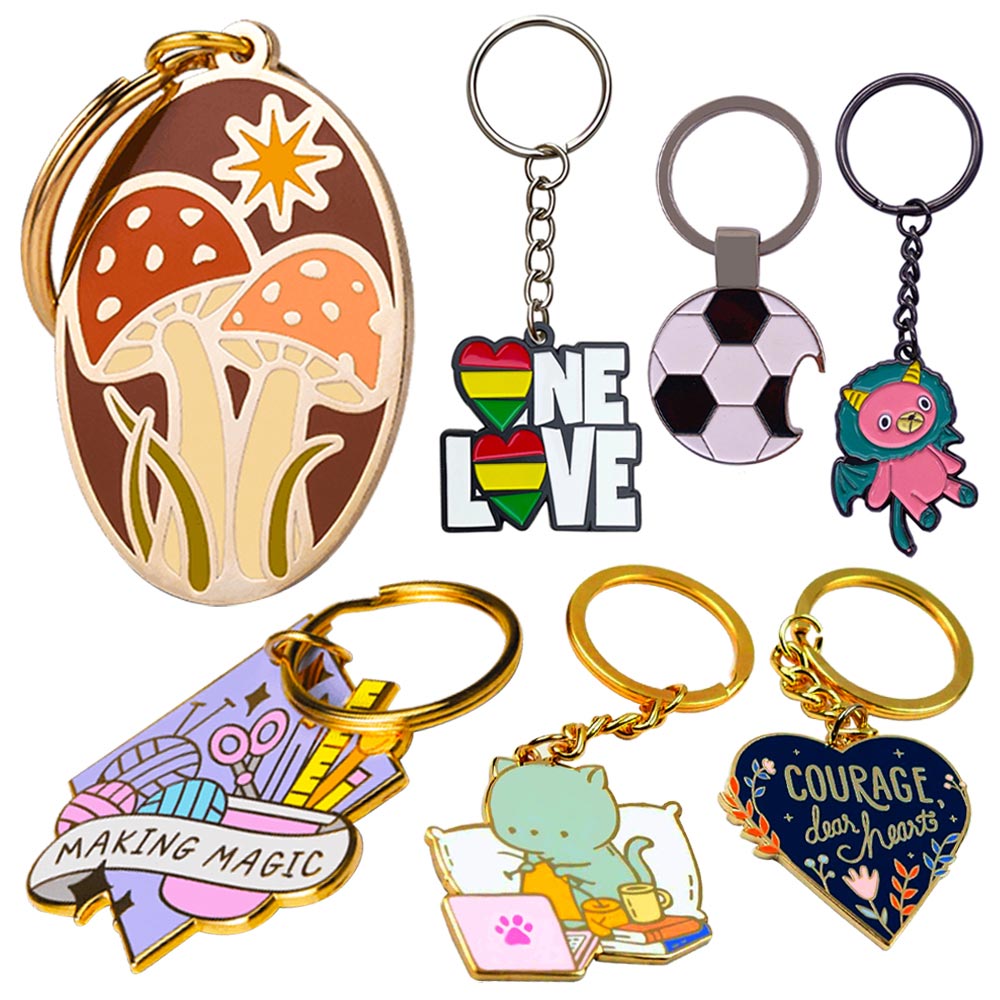 Manufacturers zinc alloy soft hard enamel keychains