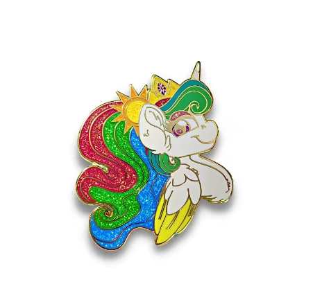 Custom Metal Soft Hard Enamel Lapel Pin Glitter Rose Gold Plated Cute Kawaii Japanese Anime Enamel Pin Badge