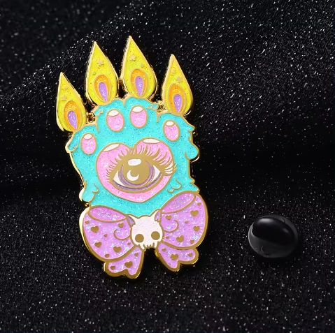 Custom Metal Soft Hard Enamel Lapel Pin Glitter Rose Gold Plated Cute Kawaii Japanese Anime Enamel Pin Badge