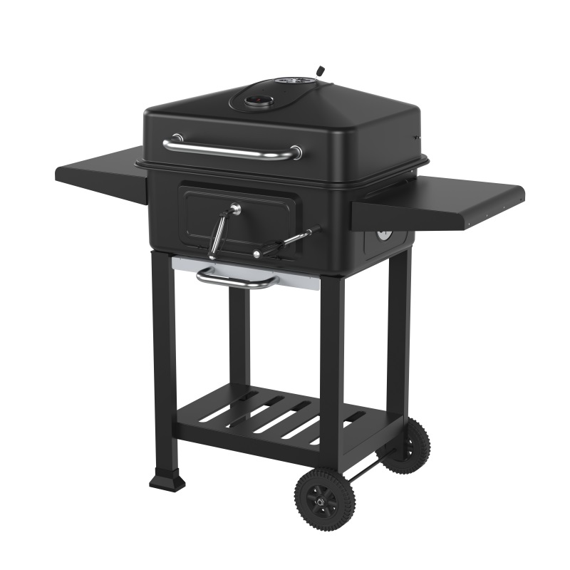 Adjustable Charcoal Grill Trolley Barbecue