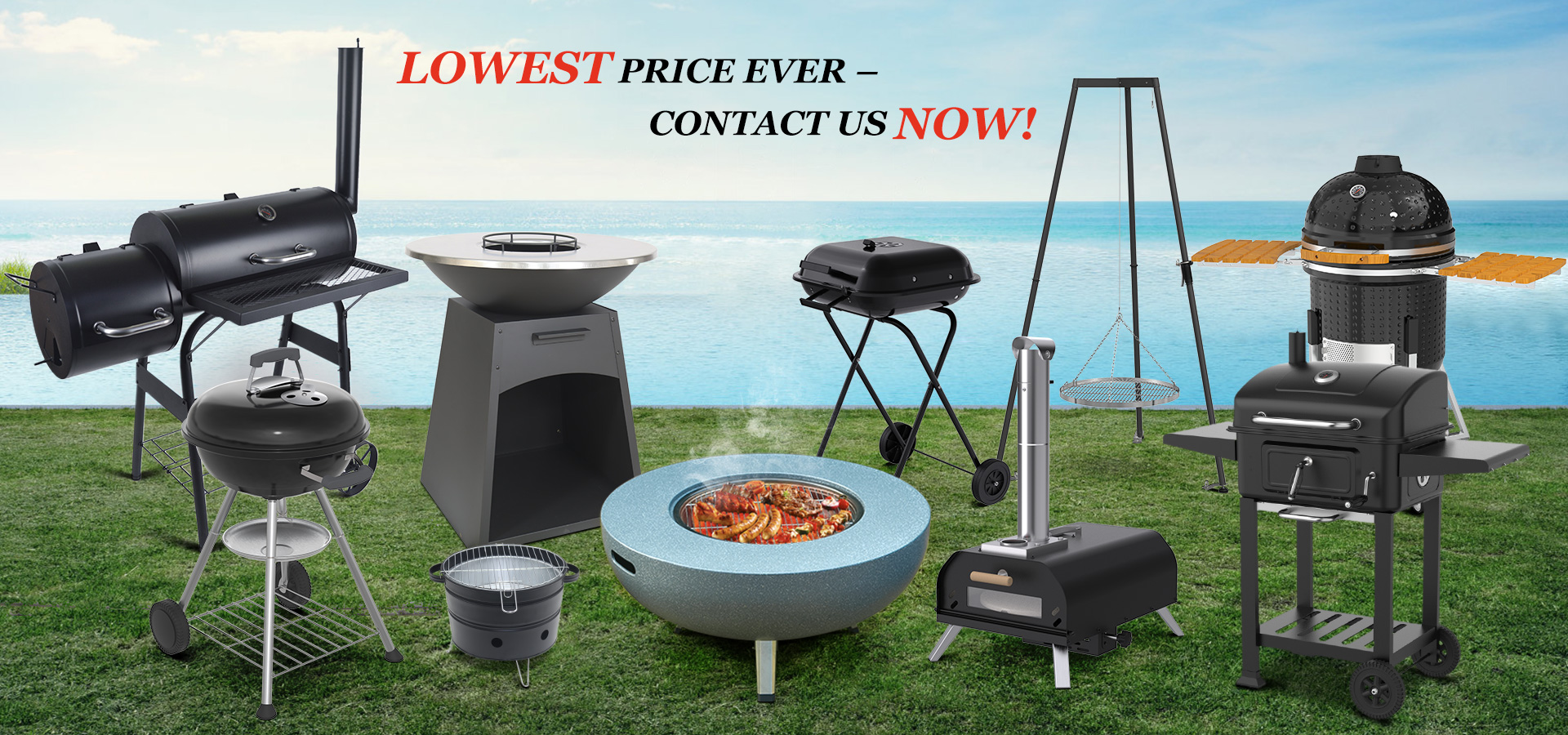 charcoal bbq grill trolley