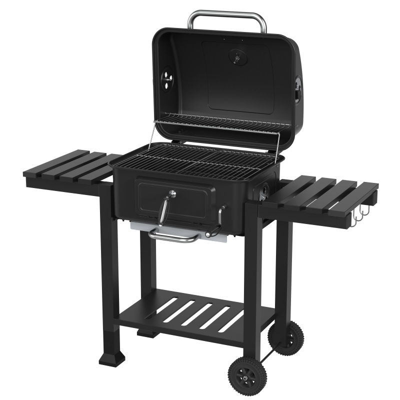 Charcoal Barbecue Grill Foldable Table Square BBQ