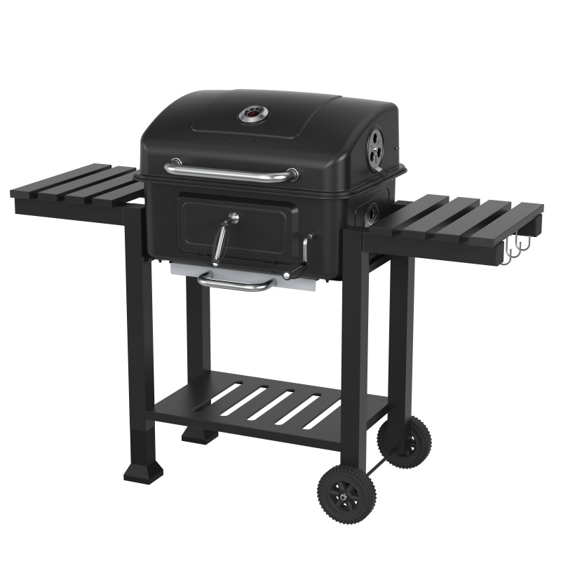 Charcoal Barbecue Grill Foldable Table Square BBQ