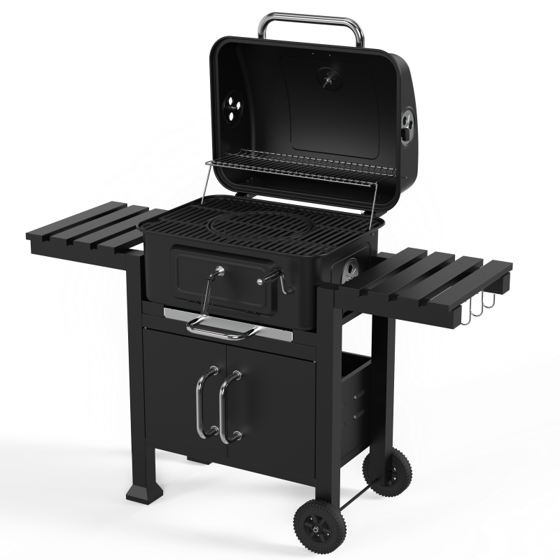 Large Charcoal Bbq With Adjustable Grill Height