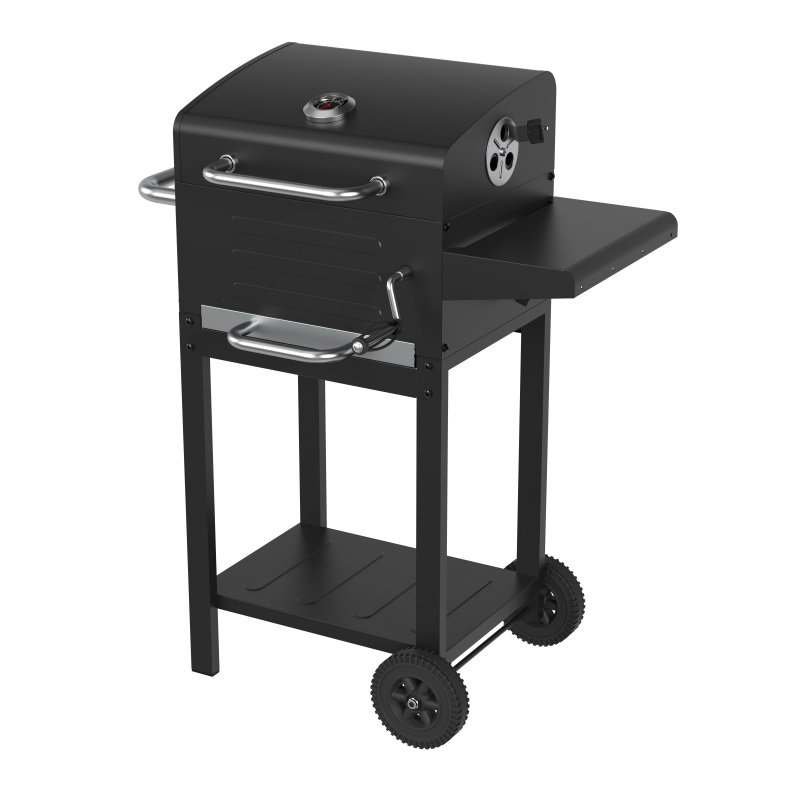 Charcoal Bbq Grill Big Cooking Square With Folding Table