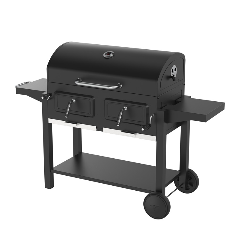 Barbecue Grill Outdoor Garden Metal Trolley Bbq