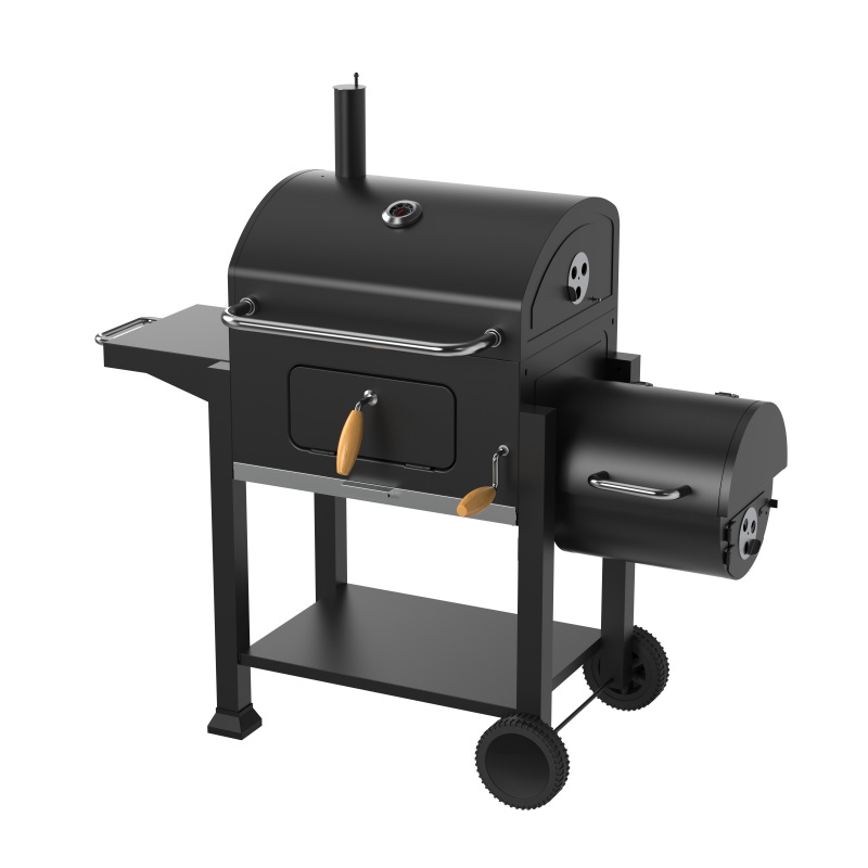 Charcoal Grill With Adjustable Height Trolley Bbq