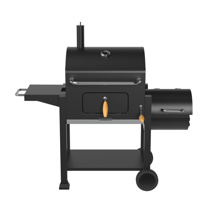 Charcoal Grill With Adjustable Height Trolley Bbq