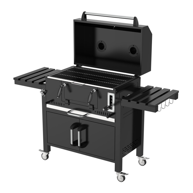 Large Barbecue Adjustable Height Charcoal Bbq Grill