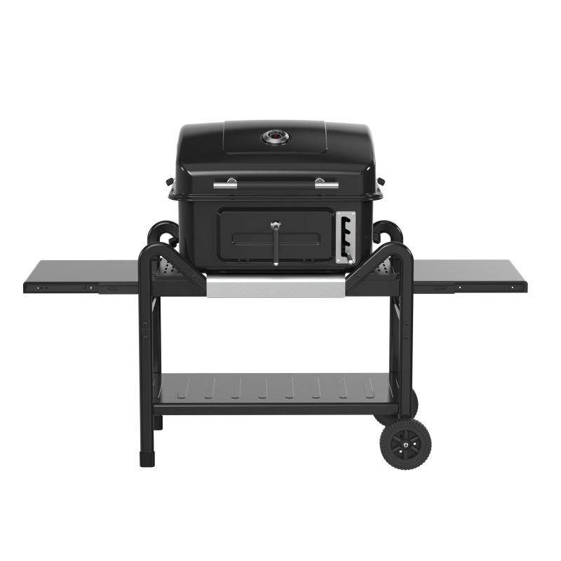 Outdoor Charcoal Barbecue Grill With Smoker Cover