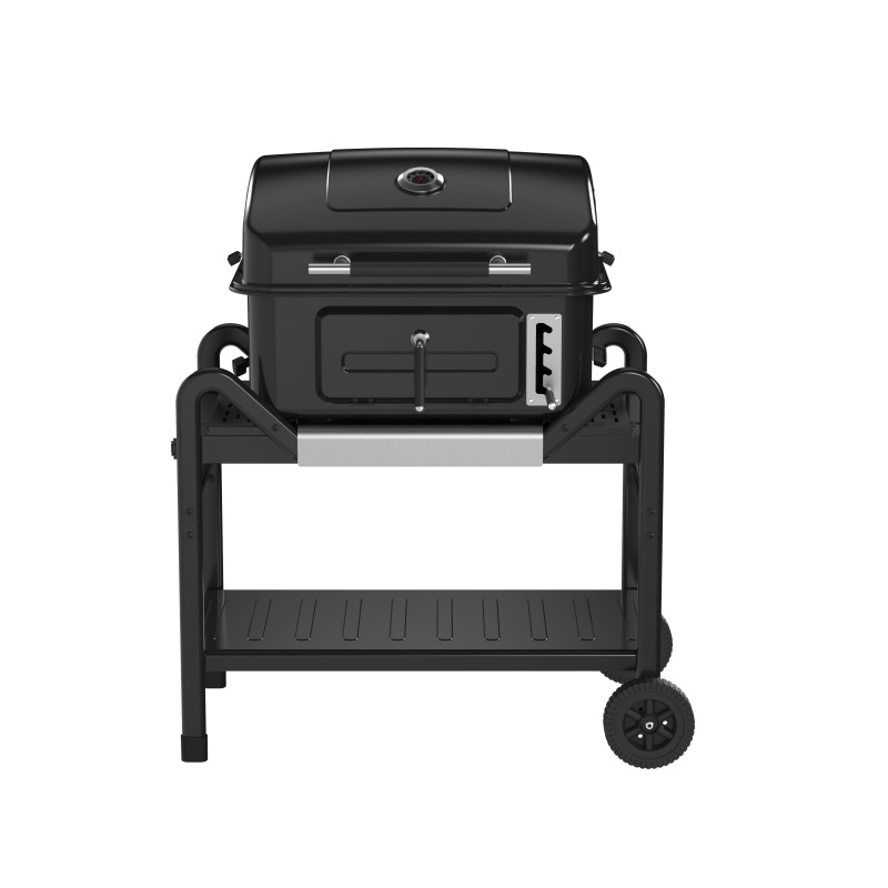 Outdoor Charcoal Barbecue Grill With Smoker Cover