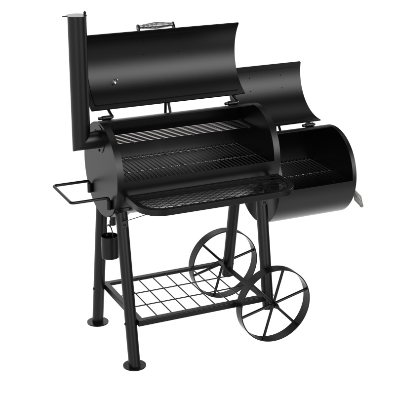 Offset Smoker BBQ Charcoal Grill Meat Outdoor Barbecue