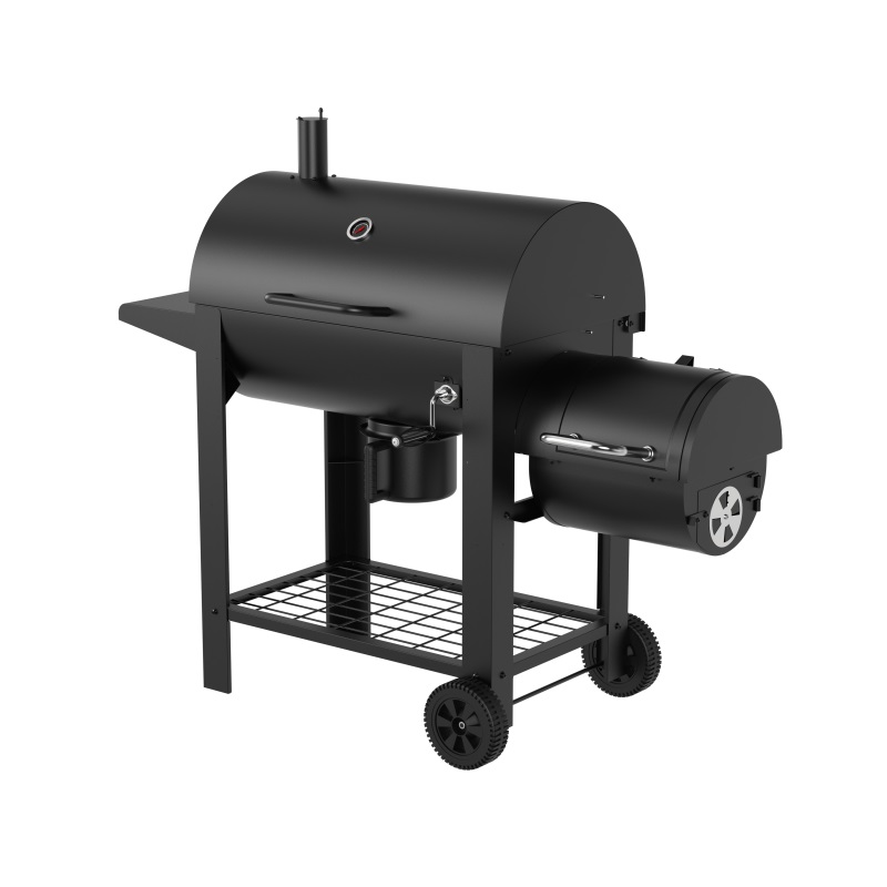 Offset Smoker With Wood Charcoal Grill