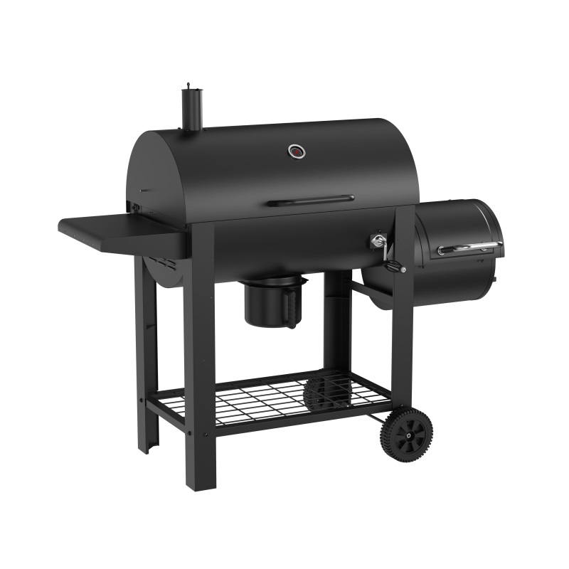 Offset Smoker With Wood Charcoal Grill