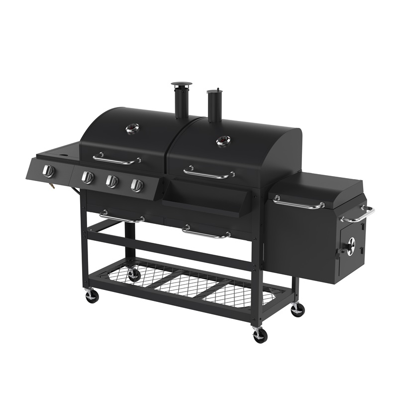 Combo Gas And Charcoal Grill Dual Fuel BBQ Combination