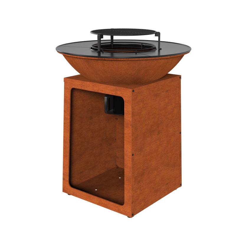 Plancha Grill Outdoor Corten Steel Wood Burning Fire Pit