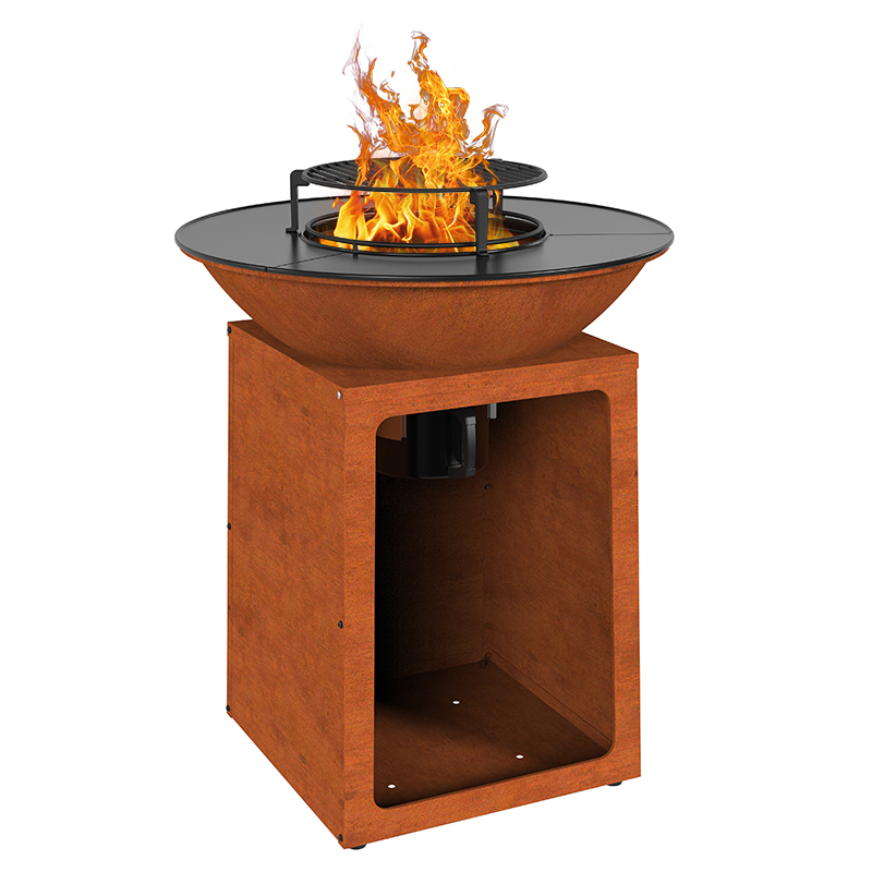 Plancha Grill Outdoor Corten Steel Wood Burning Fire Pit