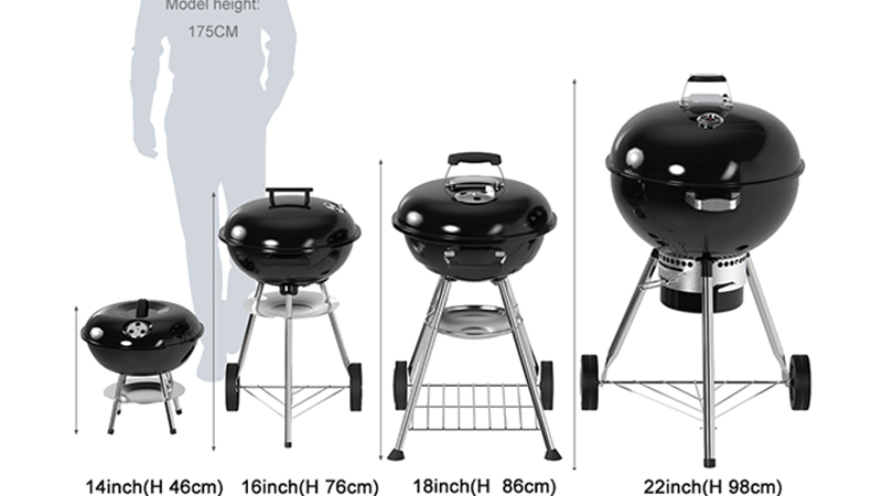 round charcoal bbq