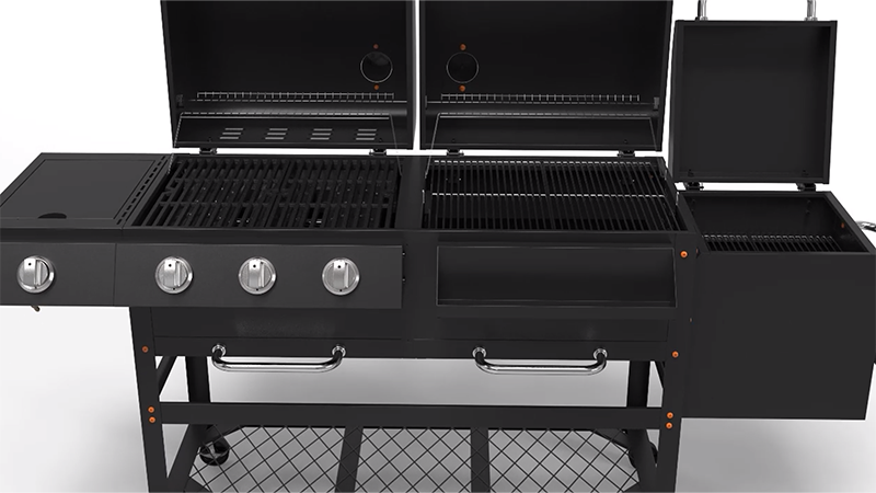 combination gas and charcoal grill