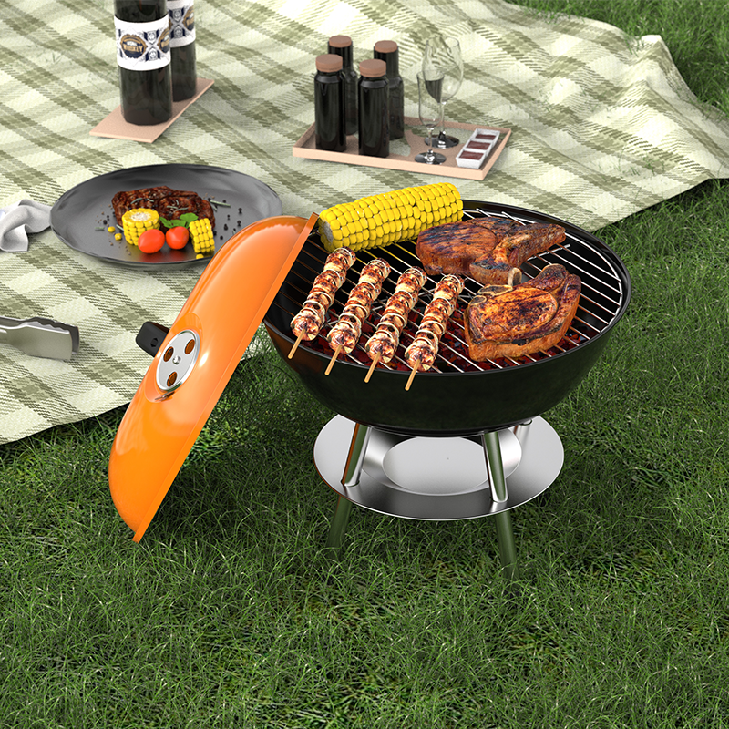 14 Inch Kettle Grill Mini Charcoal Bbq Round