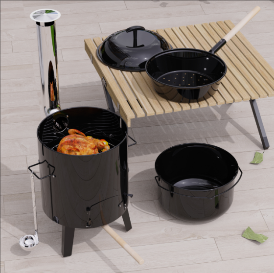 bbq grill with smoker