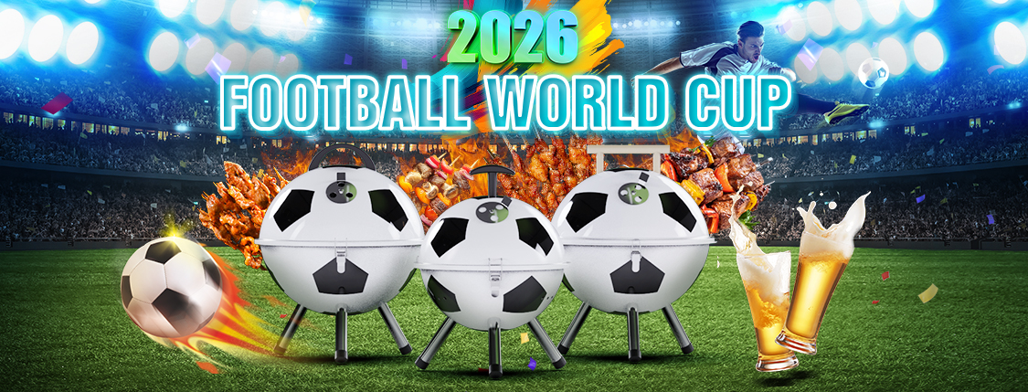 12 inch Portable Round Charcoal Football Grill---Light Up Your Football Dream!