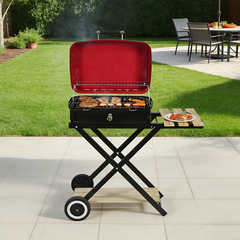 folding charcoal grill