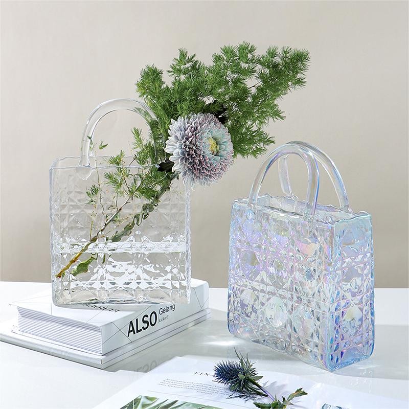 Handmade High Quality Crystal Hand bags and vases For Home Decor